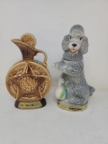 2 Beam Whiskey Bottles -Elks Centennial, Penny the Poodle Trophy Bottle. NO SHIPPING, PICK UP ONLY