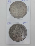 Morgan Dollars- 1890 F, 1891O VF
