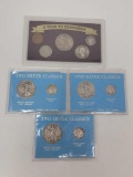 1904 Year Set; 2 Coin Sets Each with Half & Dime