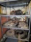 3 Shelves- Early Ford Parts, EAB Heads, Cam Shafts, Bell Housing, Press Plates, Flywheels, Intakes
