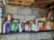 Shelf Lot of Cleaning Supplies- Over the Distributor Machine