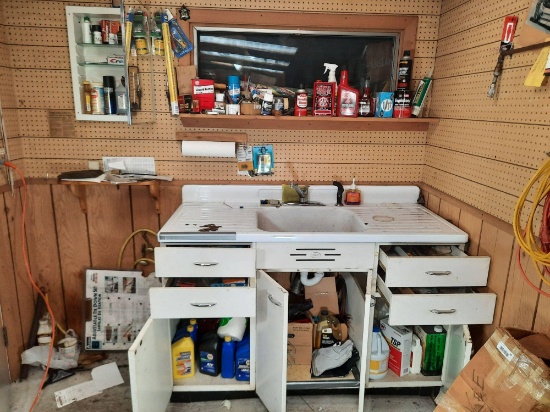 Contents of Shelf and Sink Cabinet