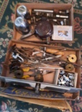 Tools- Sockets, Hones, Brass, Warner Horn, Etc. in 2 Boxes