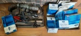 Air Dryer, Chisels, Truck Hub Socket, Screwdrivers, Clamps, Etc. and NOS Ford Parts in 2 Boxes