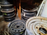 Approximately 14 Steel Rims of Various Sizes