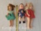 3 Dolls Including Ideal Doll, Composition with New Wig and Jointed Composition, As Is