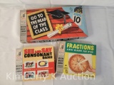 Games Lot- Go To the Head of the Class, See and Say Consonant Game, Fractions are Easy as Pie