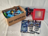 Cartoon-Scope Tracing Toy, Box of Fisher Price Construx Toys with Pamphlets