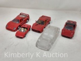 Toy Cars Lot and One Glass Car