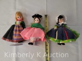 3 Madame Alexander Dolls, Including Sweden, Portugal and Canada