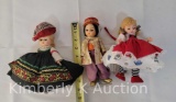 3 Madame Alexander Dolls, Including Finland, Turkey and 1998 75th Anniversary Doll