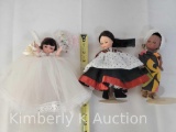 3 Madame Alexander Dolls, Including Bride, Sardinia & Africa