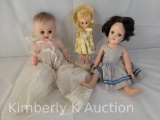 3 Dolls Including Ideal with Sleep Eyes and Others