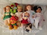 Grouping of Dolls, Including Baby Miss Piggy, Fozzie Bear and Kermit