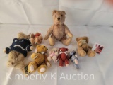 8 Teddy Bears, Including Early Jointed Bear, Boyd's, Ty, Etc.
