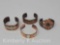 Four Southwestern Copper Cuff Bracelets