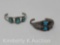 Two Southwestern Turquoise Cuff Bracelets