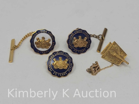 Gold Commemorative Pins