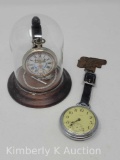2 Pocket Watches, Chain and Fob