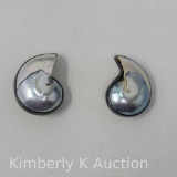 Amy Kahn Russell Sterling and Shell Earrings