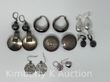 Grouping of Sterling and Silver-Tone Earrings