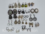 Large Lot of Costume Earrings, Approx. 20 pair