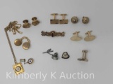 Grouping of Gold-Tone Men's Jewelry, etc.