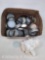 Box of Canning Jar Lids- Zinc & Glass ; Along with a Horseshoe