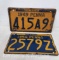 1949 & 1954 Pennsylvania License Plates