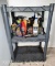3-Tier Plastic Shelf Unit with Contents Including Car Care Products