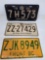 3 Canadian License Plates: 1939, 1978 and Unknown