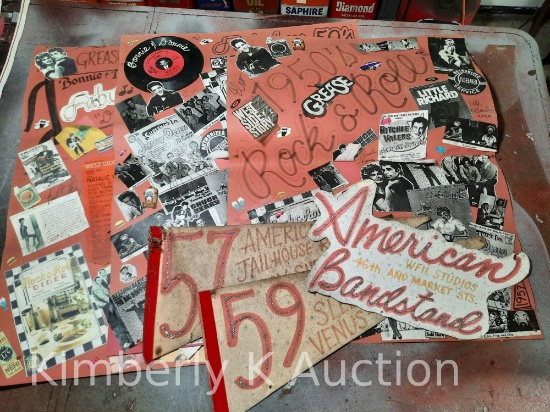 "Assembled" Rock & Roll Posters and Pennants, Misc. Ephemera