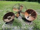 2 Early Universal & Majestic Electric Heaters and G.E. Brass Blade Fan