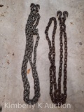2 Tow Chains with Hooks on Ends, Each Approx. 13 ft. Long