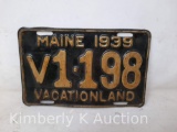 1939 Maine License Plate