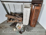 Interior Shutters (Approx. 18), Simulated Log Fireplace Insert, Inkwell, Wire Egg Basket