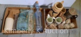 Glass Bottles, Canning Jar, Steins, Candles, Stoneware Bottle, etc.