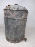 Galvanized Kerosene Can with Spout, Approx. 4-Gallon