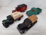 4 Toy Trucks- 3 Fords, 1 Chevy