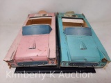 2 Toy Cardboard Ford Motor Co. 1956 Thunderbirds and Framed 1956 T-bird Photo