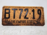 1951 New York License Plate