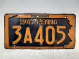 1941 Pennsylvania License Plate