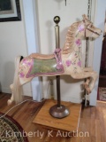 Carousel Horse on Wood Base