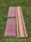 Early American Woven Striped Rag Rug Runner and 2 Woven Fringed Throw Rugs