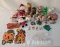 Christmas Items and 2 Paper Halloween Decorations