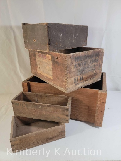 5 Wooden Crates and Boxes