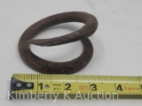 Early Spiral Hand Wrought Iron Hook, Approx. 3