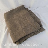 Army Green Wool Blanket, 68