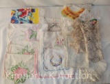 Lace, Crocheted Edged and Embroidered Table Runners & Dresser Scarves, Some Matching