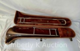 Vintage Trombone in Case- OLDS Special, FE Olds & Son, Follerton Calif, Two-Tone Metals
